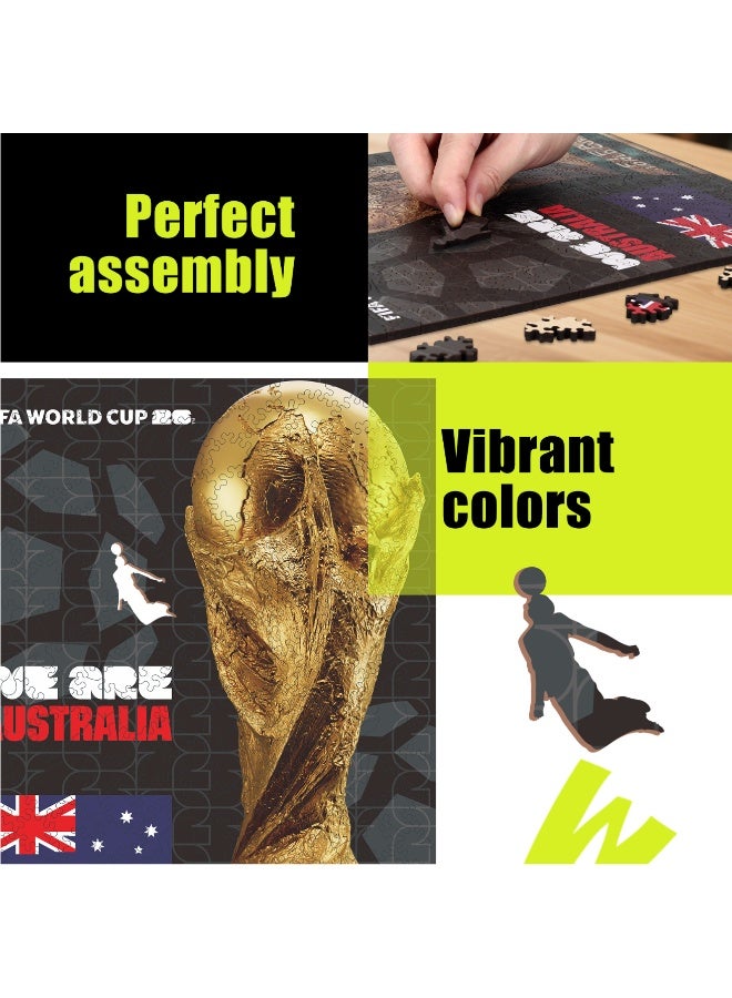 FIFA World Cup FIFA Official Licensed World Cup Trophy "We Are Australia" Wooden Jigsaw Puzzle 200 Pieces - Image 3